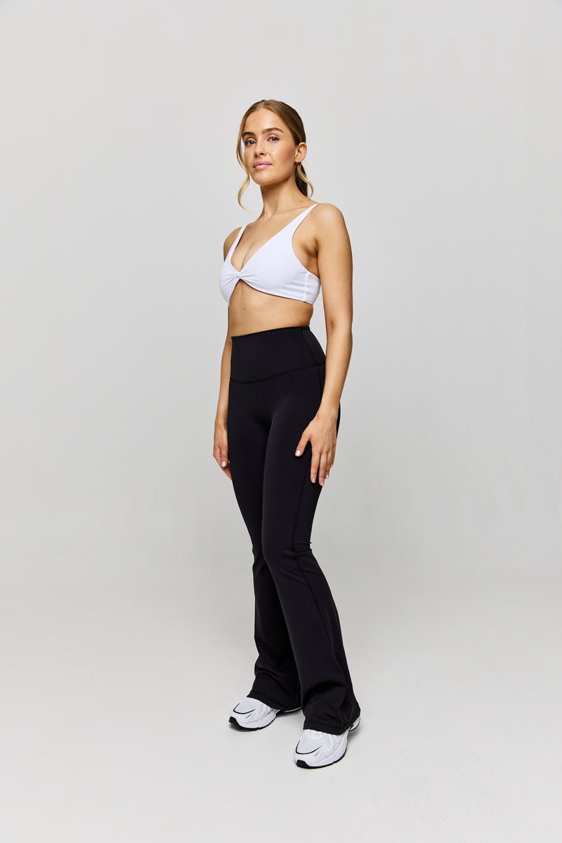 High Rise Flared Legging Black
