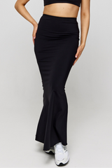 Maxi Flared Skirt Black