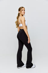 High Rise Flared Legging Black