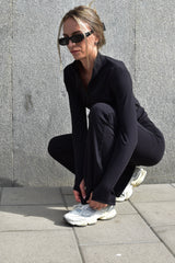 High Rise Flared Legging Black
