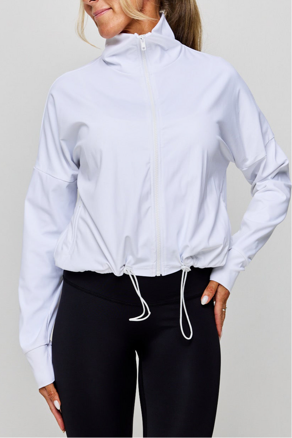 Oversized Zip Jacket White