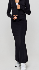 Maxi Flared Skirt Black